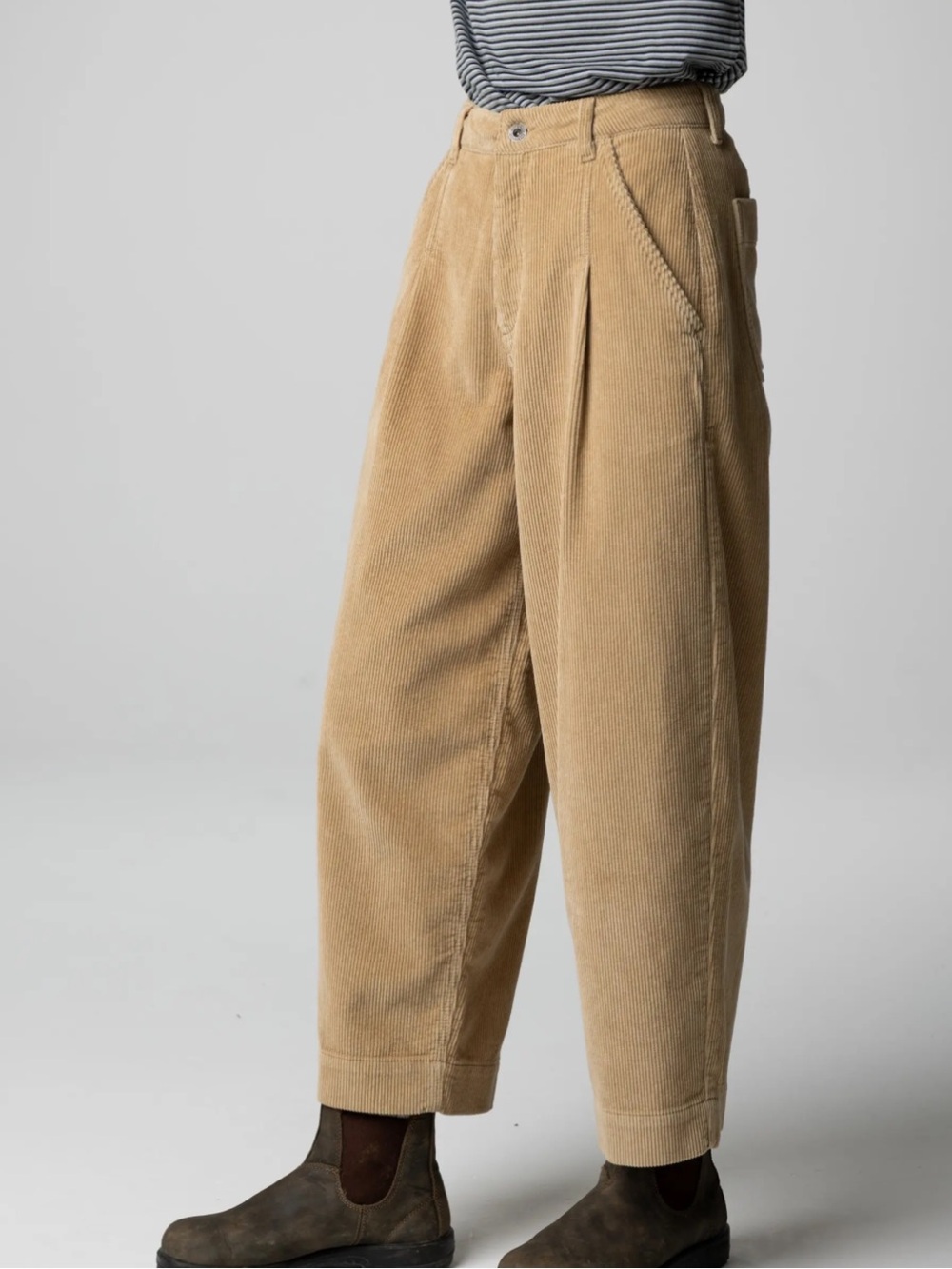 Finisterre Organic Cotton Women’s Studio Cord Trouser Tan 26R Wide Leg